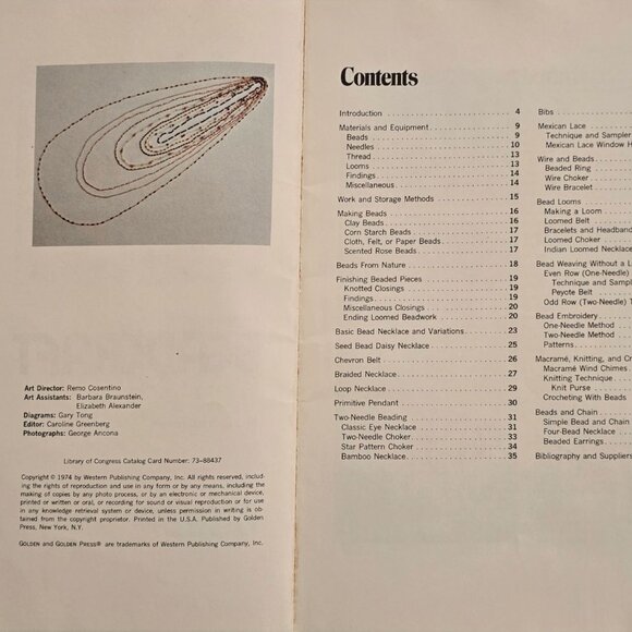 Step By Step Bead Craft 1974 Paperback Golden Press by Judith Glassman - Picture 2 of 14